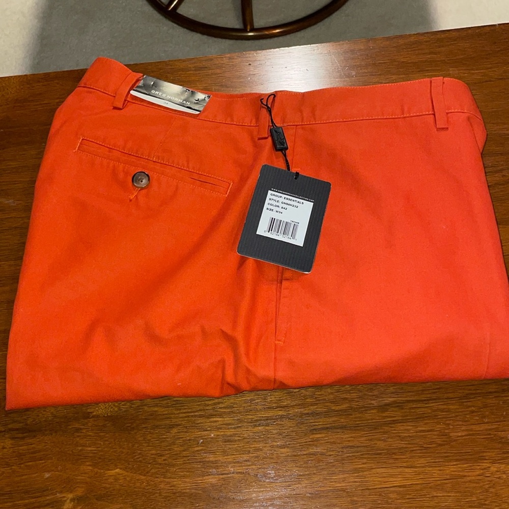 NWT Greg Norman Orange Shorts - Picture 3 of 8